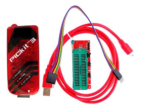 Programador Pickit 3 Cables Usb Sócalo Zif   EM4-7102