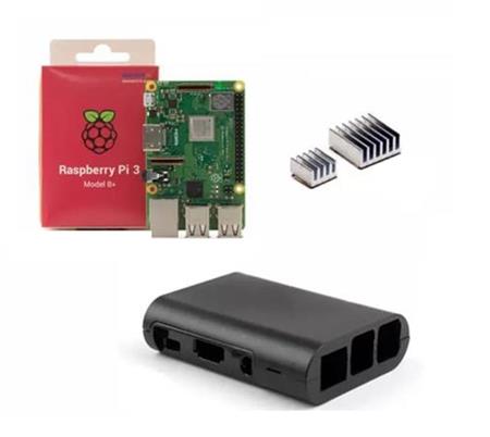 Kit Raspberry Pi 3 B Plus + Gabinete + Disipadores   RPI0015