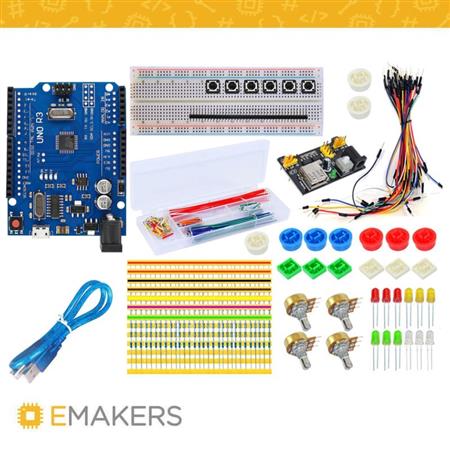 Kit Componentes Electronicos Start + Placa de desarrollo Uno Smd   COMBO5020