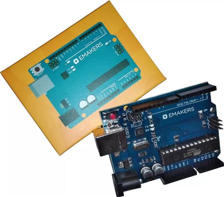 Placa Uno R3 EMakers chip desmontable en caja - Compatible con ARDUINO®   EM2002C