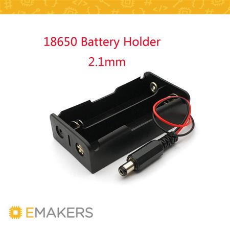 Porta Baterias 18650 X 2 C/ Conector 2.1 EM4520
