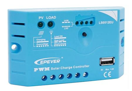 Regulador de carga Solar PWM 5A 12V Epever LS0512EU